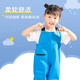 Children's waders, sea wear, wading clothes, baby wading pants, waterproof one-piece rain boots, play water clothes, fish fishing, water fork pants, blue size 35, shoe inner length 22cm