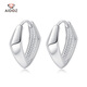 Aido Diamond pt950 platinum heart-shaped earrings for women, fashionable shiny platinum earrings, diamond-shaped earrings, one pair, 3.2-3.4 grams