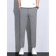 Bailando con los pantalones de nueve cultivos de seda de alta gama de lobo para pantalones casuales de hombres para pantalones de verano cazos algados de color recto de color gris oscuro B9905 28