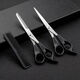 Professional barber and hairdressing scissors, seamless flat teeth scissors for thinning and breaking hair, trimming bangs artifact, hair cutting tool artifact, 1.5mm thick tooth scissors - 1 piece