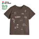 Jnby by JNBY New Jiangnan Buyi Baby Short Sleeve T-Shirt Pullover Round Neck 25 Spring Boys and Girls Baby YP3110260 208/Taupe 90 cm
