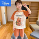 Disney boys' pajamas 2025 new summer children's pure cotton short-sleeved suit Nezha: The Devil Boy Boy Thin Home Clothes 705 Red Nezha Boys One Size 14 (recommended body size 125-13555 Jin Jin equals 0.5 kg