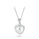 Dirholl brand PT950 platinum double heart pendant necklace for women, fashionable and versatile clavicle chain, Valentine's Day gift for girlfriend, platinum heart-shaped necklace, high-end gift box