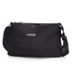 Men's fashion versatile simple trend Oxford cloth three-layer waterproof retro casual bag shoulder crossbody bag 913 three zipper black