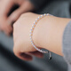 Shengbei 2025 new natural tanzanite freshwater pearl silver necklace/bracelet creative matching temperament style Bracelet