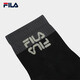 FILA Official Men's Socks Mid-waist Socks 2025 Autumn New Fashion Contrast Color Socks Casual and Comfortable Mid-Tube Socks True Black-BK XS