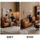 Genji Wood Language Leather Sofa Italian Minimalist First Layer Cowhide Sofa Living Room Home Small Apartment Straight Sofa 2 Meters