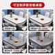 Shanglin spring dining table light luxury high-end dining table solid wood dining table folding dining table home dining table slate dining table #白光光606