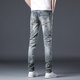 Lee Dprre Jeans Männer 2025 Neues Trend High-End-Riss Frühling Herbst Herbst Männer schlanke Füße Männer Kaffee schwarz 1048 Models 28
