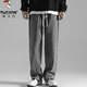 
Woodpecker retro jeans men's spring American high street men's loose wide-leg trousers casual spring and autumn pants black XL [recommended weight 125-135 Jin [Jin equals 0.5 kg]]