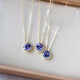 Fat Donglai quality Japanese natural tanzanite plated 18K gold light luxury amethyst Akado Valentine's Day gift natural tanzanite necklace