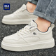 Heilan House (HLA) sneakers men's shoes 2025 autumn and winter new style plus velvet thick sole heightening casual white shoes classic casual shoes for men white blue 41