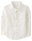 GYMBOReeGymboree Boys and Toddlers Long Sleeve Linen Button-Down Shirt, Solid White, 4T Solid White 4T