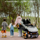Kangshuai Aibeimei super large parent-child children's electric car four-wheeled children's toy car can sit adults and two babies four-wheel drive remote control car luxury gray 12V7A battery + hard seat and hard wheels