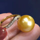 DL 1998 Fat Donglai same model South Sea gold pearl ring Philippine gold beads natural l thick gold seawater pearl 18K gold inlaid Tian | natural South Sea gold pearl ring 12mm