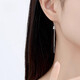 Bovia pt950 platinum tassel snake bone earrings fashionable platinum small waist ear hook versatile earrings one pair 3.8-4.0 g