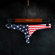 WOXUAN men's underwear pure cotton European and American thong men's American flag printed T-shaped body shaping blue 2XL