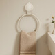 Yinglife Cream White Suction Cup Towel Ring No Punch Bathroom Towel Hanger Space Aluminum Ring Hanging Ring Bathroom Hand Towel Ring Milk White Knob Suction Cup-Towel Ring