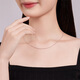 Safir PT950 platinum side chain necklace women's classic plain chain platinum clavicle chain as a birthday gift for your girlfriend, about 2.75 grams, about 45cm