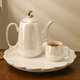 Meidao rotating water set complete set of ceramic afternoon tea tea set large capacity teapot high temperature resistant drinking cup tea cup mixed color pearl-white pot-rotating water set-gift box