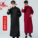Zhiqiang groomsmen suit Chinese style wedding dress Chinese style brother group costume wedding cross talk suit coat mandarin jacket student performance wine red embroidery style glasses and roses good quality XL 175- 92A 140-150Jin Jin equals 0.5 kg