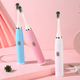 Electric toothbrush, intelligent sonic sweep, deep cleaning and gum protection, household, children, students, adults, elderly, universal, charge-free, cost-effective model, white, with 2 brush heads