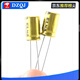 Fever audio electrolytic capacitor NP 50v 100v 1/2.2/3.3/4.7/6.8/10/22/47UF 3.3UF 100V vertical gold 8*12MM (10 pieces)
