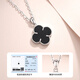 BOGLIA four-leaf clover necklace for women platinum agate pendant luxury fashion jewelry birthday gift for girlfriend and wife four-leaf clover necklace platinum