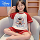 Disney boys' pajamas 2025 new summer children's pure cotton short-sleeved suit Nezha: The Devil Boy Boy Thin Home Clothes 705 Red Nezha Boys One Size 14 (recommended body size 125-13555 Jin Jin equals 0.5 kg