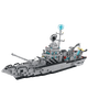 Large building block aircraft carrier aircraft carrier assembly toy boy warship children 6-12 years old whole ship remote control lights/70 cm/missile cruiser