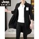 JEEP SPIRIT夏季风衣男长款披风时尚潮流男装中袖外套轻薄透气防晒服灰色长衫 灰色 M