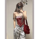 Chuang Jingyi selects American hottie tube top with wine red and white wine to show whiteness, sexy off-shoulder short style, cool spring and summer new style, wine red S 78-98Jin Jin is equal to 0.5 kg