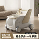 Cart de caminante para bebés Kingbeixing Cart de almacenamiento Baby Walker multifunción Regalo de juguete de un año Pujo rosa + almacenamiento + Tracción + Plato de comedor