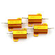 Dafuri gold aluminum shell high power resistor RX24-25W 10K 1K 1 2 3 5 10 20 50 100 25W gold aluminum shell 0.22 ohm (1 piece)