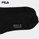 FILA Official Men's Socks Mid-waist Socks 2025 Autumn New Fashion Contrast Color Socks Casual and Comfortable Mid-Tube Socks True Black-BK XS