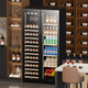 BAIKAILUN wine cabinet double door double temperature constant temperature wine cabinet ice bar wine cabinet home living room refrigerator office ice bar tea beverage display cabinet wine beer fruit freshness refrigerator 1.76 meters | dual temperature zone | double ice bar | 418L thin section