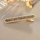 Pretty three-year-old bangs clip 2025 new high-end rhinestone hair clip women's forehead duckbill clip short hair clip headwear side hair clip champagne gold