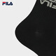 FILA Official Men's Socks Mid-waist Socks 2025 Autumn New Fashion Contrast Color Socks Casual and Comfortable Mid-Tube Socks True Black-BK XS
