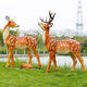 Fiberglass large animal sculpture simulated sika deer ornaments outdoor courtyard garden forest landscape lawn decoration classic doe