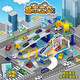 Palong Track Car Toys Estacionamiento para niños El auto de tránsito se rompe a través de la gran aventura pequeña Train Boy 3-5 años 7 Versión de la batería Box de la ciudad Estacionamiento de la ciudad 4-In