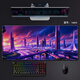 Three-color cat mouse pads super large anime atmosphere landscape mouse pads gaming computer keyboard pads for boys home e-sports table pads smooth lock edge anti-slip customization larger thickened high appearance 14082 Sunrise at sea 60 cm x 30 cm x 4 mm