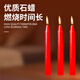 Mandelai emergency lighting candle red 10-pack smokeless old-fashioned straight wax experimental daily power outage earthquake 2*20cm