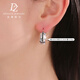 Duozun pt950 genuine platinum earrings for women, flashing light ball earrings, platinum earrings, new earrings, Chinese Valentine's Day gifts, light ball earrings, 8.79 g, one pair