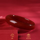 Eternal symbol collectible ox blood red chalcedony bracelet for women high ice transparent agate jade bracelet jade bracelet Valentine's Day collectible ox blood red gift box 58-59 circle mouth