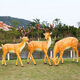 Fiberglass large animal sculpture simulated sika deer ornaments outdoor courtyard garden forest landscape lawn decoration classic doe