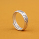Anemone lotus koi ring S999 sterling silver frosted index finger ring plain ring Chinese style ring men and women single ring lotus year with fish (men's style)