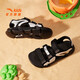 ANTA Children's Sandals Men's Beach Shoes 2025 Summer New Breathable Open Toe Comfortable Arch Sandals Men's Black/Silver 6962I-8 38