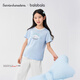 Balabala children's clothing children's short-sleeved girls' T-shirt summer hellokittyIP mall same style pink blue 80005 140