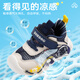 Babu Dou children's shoes, boys' baby flashing shoes, mesh breathable children's toddler shoes 103352144 navy blue/m 25