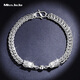 Miss JuJu Domineering Platinum Double Dragon Bead Bracelet Men's pt950 Platinum Double Dragon Head Dragon Bone Bracelet All Specifications are based on the actual weight and the amount will be refunded if the amount is less.